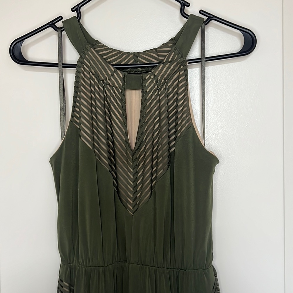Green Geometric MaxiDress